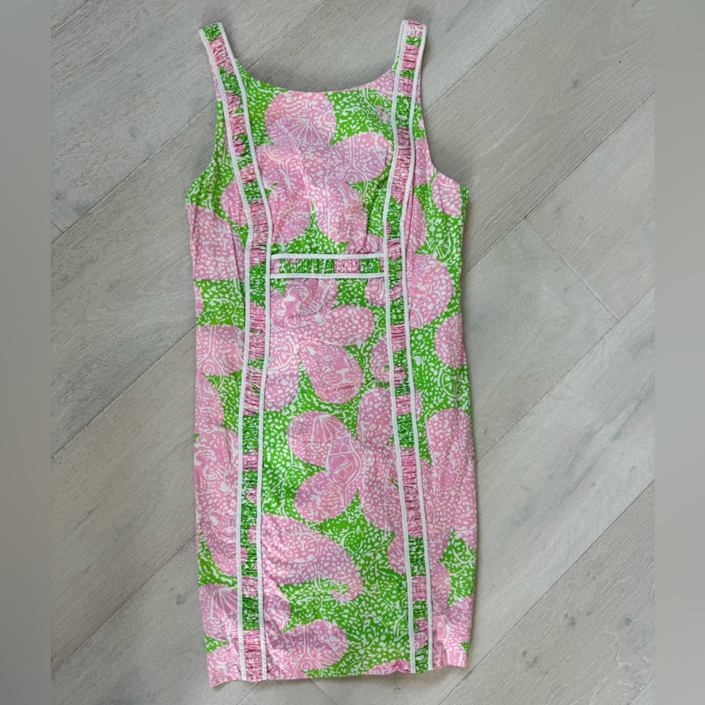 Lilly Pulitzer Pink and Green Floral Dress- 2